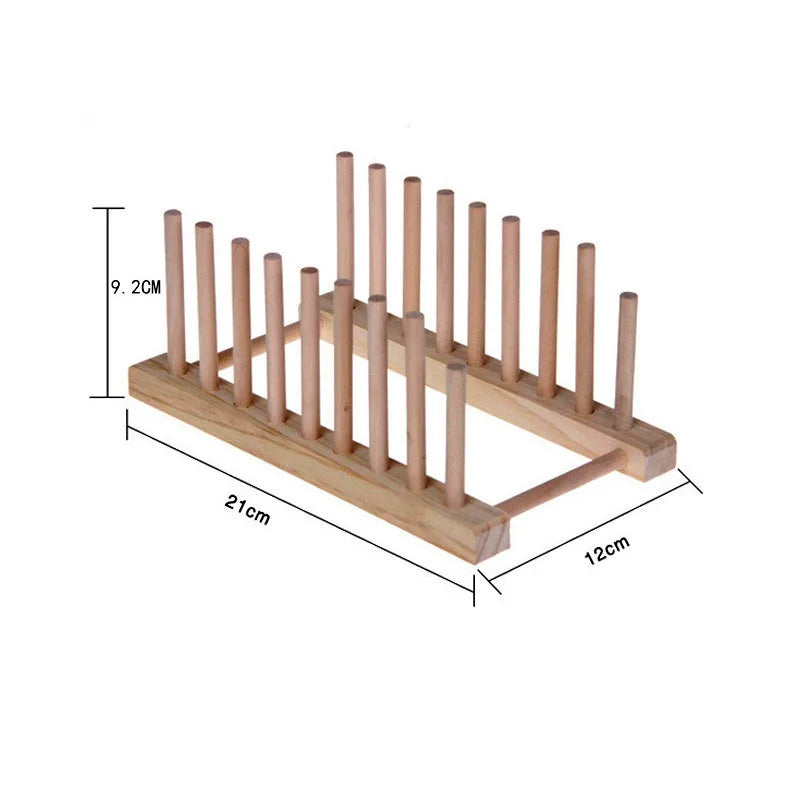 Organizador y estante para platos de cocina de madera