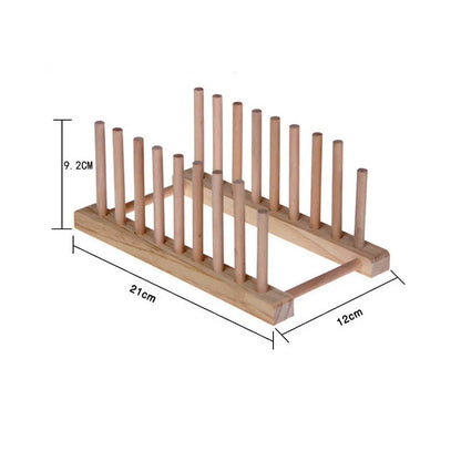 Égouttoir et organisateur de vaisselle de cuisine en bois