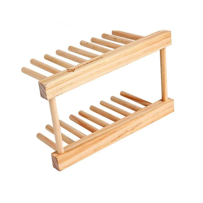 Organizador y estante para platos de cocina de madera